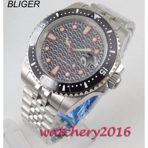 40mm Sterile dial ceramic bezel jubilee Sapphire date automatic mens Watch