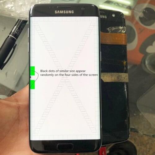 5.5'' SUPER AMOLED display with frame For SAMSUNG Galaxy s7 edge G935F G935A G935 Touch Screen Digitizer LCD With Black Spot
