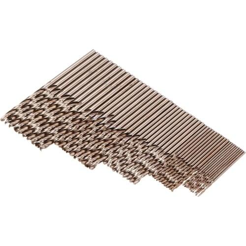 50pcs 1/1.5/2/2.5/3mm HSS M35 Cobalt Twist Drill Bit