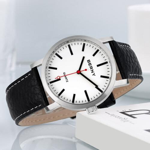BERNY Men's Watch With Leather Strap