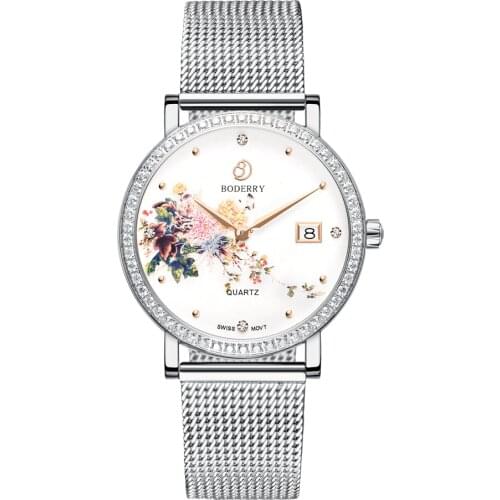 BODERRY Women's Watches With Rhinestones