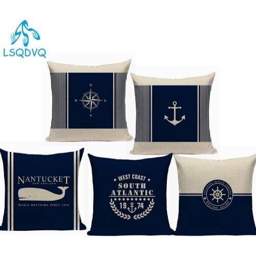 Decorative Vintage Decoration Cushion Marine Colorful Pillowcase Houseware Sofa Car Home Decor Pillow Case Custom Covers