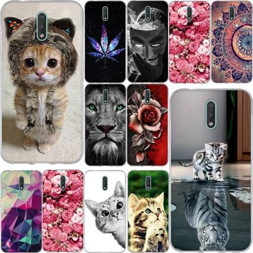 For Nokia 2.3 Case Silicone Soft TPU Cute Cat Animal Protective Phone Bumper TA-1206 TA-1211 TA-1214 TA-1209 Cover 6.2 Inch