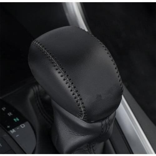 For Toyota RAV4 2019 2020 2021 RAV 4 XA50 PU Leather Car Gear Shift Head Cover Trim Decoration Sticker Case Auto Accessories
