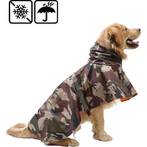 Dog Raincoat Jacket Camouflage Cloak For Dogs Rain Coat Waterproof Puppy Pet Costumes M-XXL