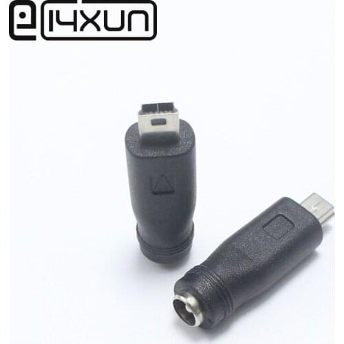 EClyxun 1pcs/lot 5.5*2.1 mm Jack To Mini USB Male DC Power Adapter Connector for GPS MP3 Speaker Tachograph ect