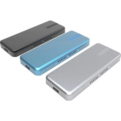 H1111Z PCIE NVMe USB3.1 SSD Enclosure M.2 to Type C Adapter 10Gbps Supports 6TB Capacity M KEY Hard Disk External Drive SSD Case