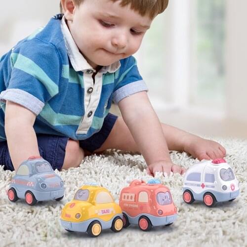 Inertia Car Boy Toys with Sound Light Effect simulation Fire Truck Ambulance Taxi Baby Toy Car Children