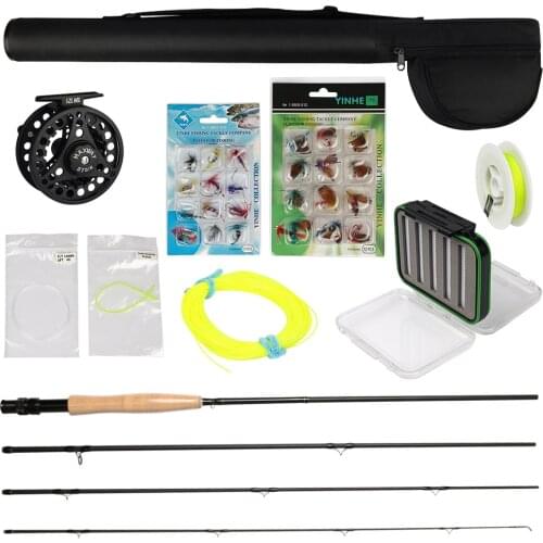 Maxway Fly Fishing Rod Reel Combo Set 2.4M/2.7M Fly Rod+3/4 5/6 7/8 Fly Reel with Line Files Line Connector Fly Tying Materials