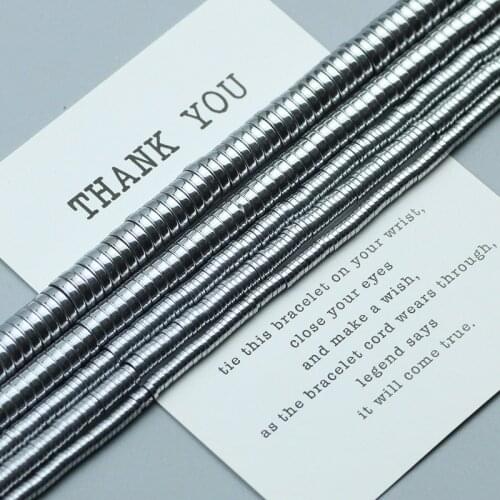 Round 3 4 6 8mm COIN Spacer beads Natural Hematite Stone Flat Round Silvers loose bead for Bracelet Necklace Jewelry Making DIY