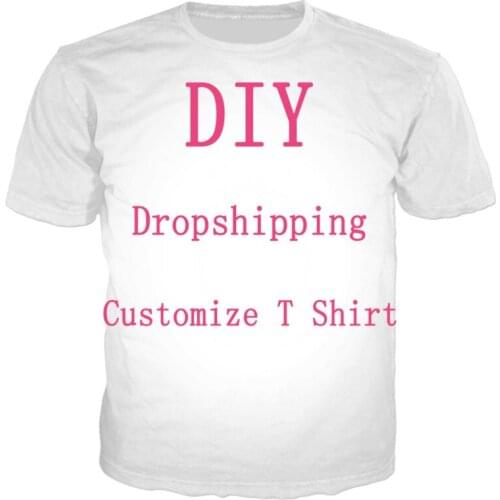 We Accept Dear Customer DIY Design Anime/Photo/Star/Singer Pattern T Shirt Men / Women 3D Print Streetwear T Shirt Tops B9