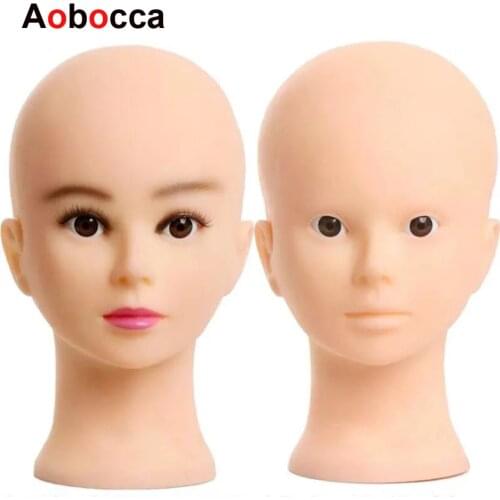 Aobocca New Mannequin Head With Clamp Female Mannequin Head For Wig Making Hat Display Cosmetology Manikin Head For Makeup