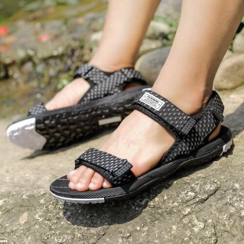 Strap casual roman sandles mountain playa hollow sports luxury sandales men sandalen male sandalia breathable s sneaker flat 39