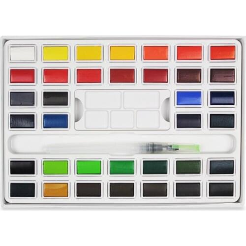 Superior 12/24/36Colors Set Water Color Painting Art Supplies Solid Transparent Watercolor Paint For Art Supplies