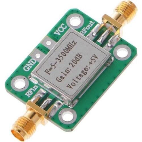 RF Amplifier 5-3500MHz Low Noise Amplifier Module Gain 20dB Signal Receiver Board Wireless Communication Module With Shielding