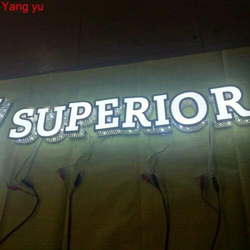 Advertising 3D Illuminated Channel letters resin led signs letters outdoor customized front lit open signs