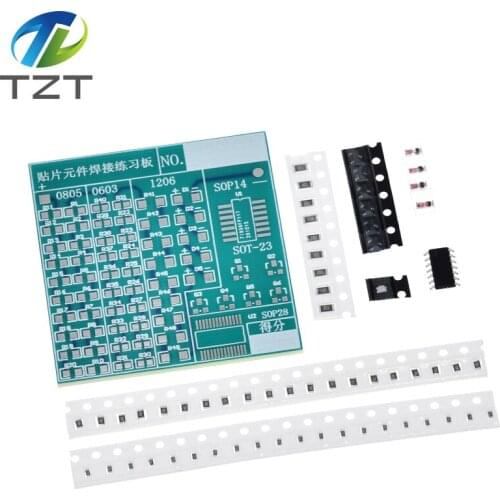 DIY Circuit Board PCB SMT SMD Soldering Practice Board DIY Kit Fanny Skill Training Electronic Suit 77PCS components