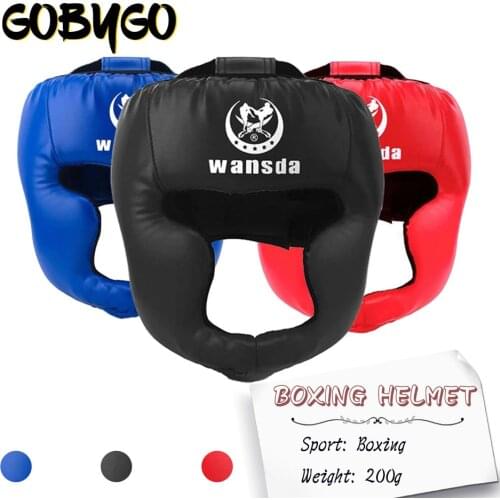 Kick Boxing Helmet for Men Women PU Karate Muay Thai Guantes De Boxeo Free Fight MMA Sanda Training Adults Kids Equipment