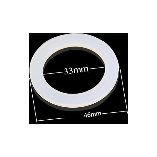 10pcs DN40 Silicone Washers Flat Ring Sealing Gaskets Spacer for Downspout Downpipe Faucet OD46mm ID 33mm 46mm x 33mm x 3mm