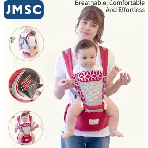 JMSC Breathable Ergonomic Baby Carrier Infant Kid Hip Seat Sling Wrap Holder Backpacks Travel Outdoor Kangaroo Front Face Spring