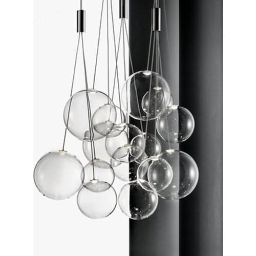 Nordic Glass bubble Pendant Lights Lighting Bar Pendant Lamp Dining Living Room Bedroom Loft Home Decor Hanging Light Fixture