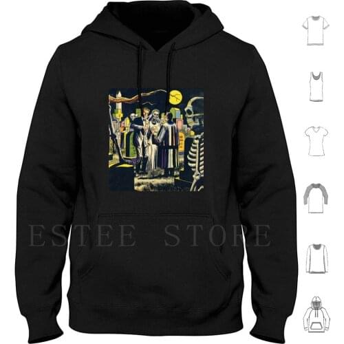 The Skeleton Bride Hoodies Long Sleeve Corpse Bride Wedding Horror Classic Vintage Pulp Undead Funny Silly