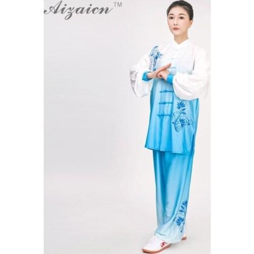 Tai Chi Traditional Chinese Clothing For Women Rayon Fabric Sports Clothes Taijiquan Wushu Clothing Kung Fu Uniform Hanfu