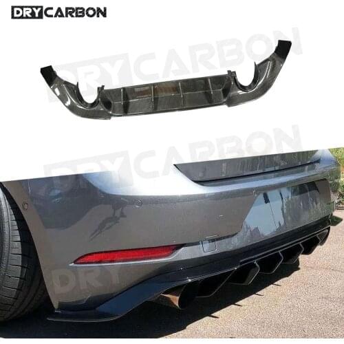 Carbon Fiber Fit For VW Golf 7 7.5 MK7.5 Standard And GTI 2017 2018 2019 Rear Diffuser Rear Bumper Lip Spoiler