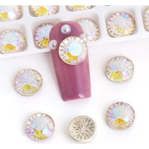 Nails Decoration Round arc Nail crystal parts Crystal stone sticker Strass crafts DIY Nails applique Jewellery Accessories kit