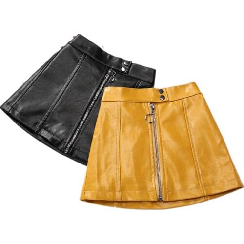 Baby Girls Skirts MINI Skirt Faux Leather Skirts For 4-15T skirt