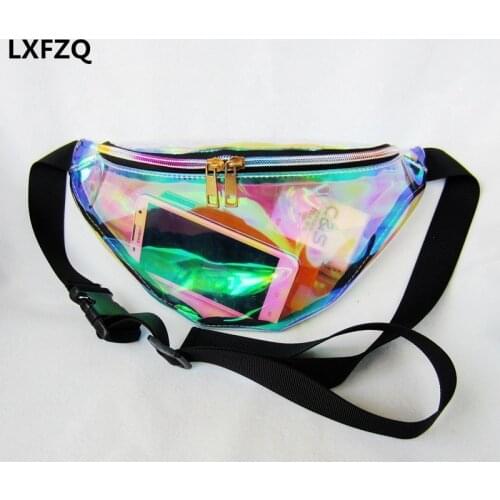 NEW fanny pack womens handbags Laser purse translucent reflective chest waist bag women belt bag waist leg bag waist pack