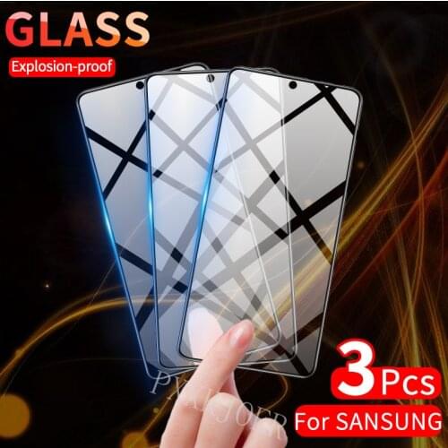 3 Pcs Screen Protector Tempered Glass For Samsung galaxy Note 10 S10 Lite 20 S20 FE M31 A21S A41 A51 A71 Protective Glass Film