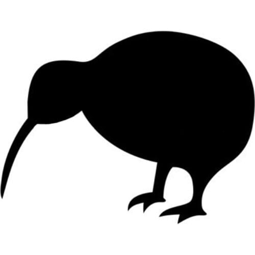 10*7.5CM NEW ZEALAND KIWI BIRD Cartoon Car Stickers And Decals Motorcycle Car Styling Black/Silver C2-0165