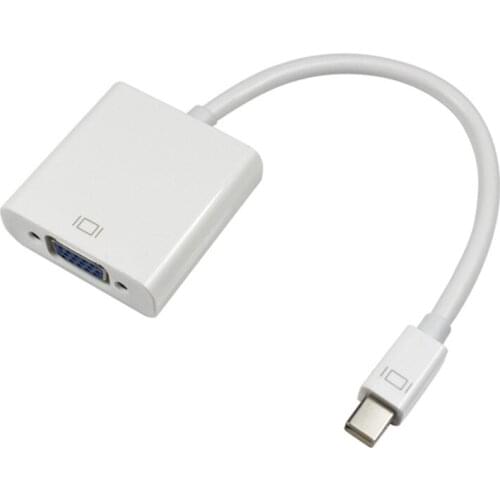 100pcs/lot* mini DP to VGA 17mm Thunderbolt Mini DisplayPort DP to VGA Converter Cable Adapter For Apple Macbook Mac Pro Air