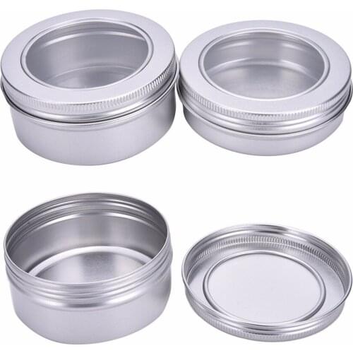 100ml/150ml Empty Aluminum Cream Jar Tin Cosmetic Lip Balm Containers Nail Derocation Crafts Pot Bottle Screw Thread