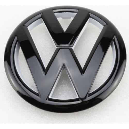 135mm Gloss Black White Front Grill Badge Replacement Emblem Car Logo fit for VW Volkswagen Golf MK6 2009 2010 2011 2012