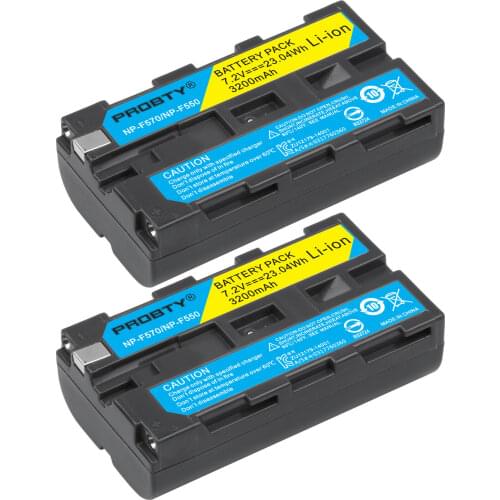 2pcs NP-F550 NP F550 NPF550 Rechargeable Li-ion Camera battery For Sony NP-F330 NP-F530 NP-F570 NP-F730 NP-F750 NP-F770 NP-F970
