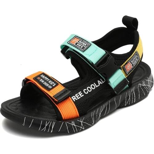 2021 Boys Sandals Summer New Fashion Boys Beach Shoes Kids Soft Bottom Childrens Shoes