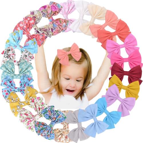 24 Pack Baby Girls Hair Bows Alligator Clips 3.5Inch Flower Bows Hair Barrettes Accessories for Little Girls Toddler Kids Teens