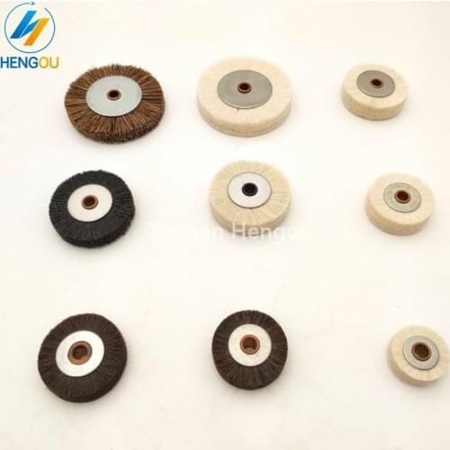 6 Pcs Various Size Brush Wheel Heidelberg Roland Komori Ryobi Printing Machine Wool Wheel Wool Roller Offset Printer Spare Parts
