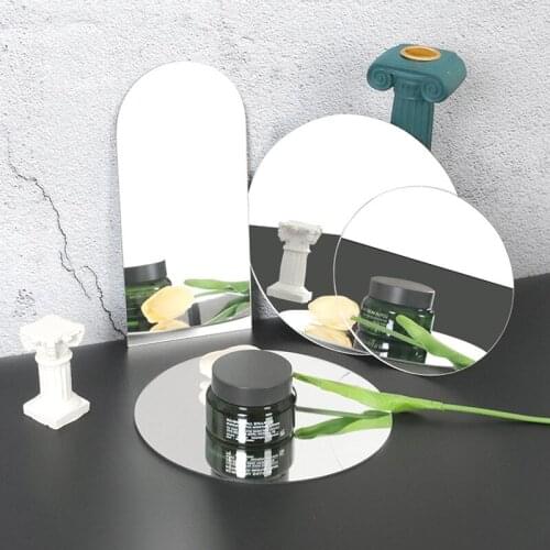 6PCS Photo Props Acrylic Mirror Reflection Board Geometric Shape Reflector Photography Background Ornaments Posing Props