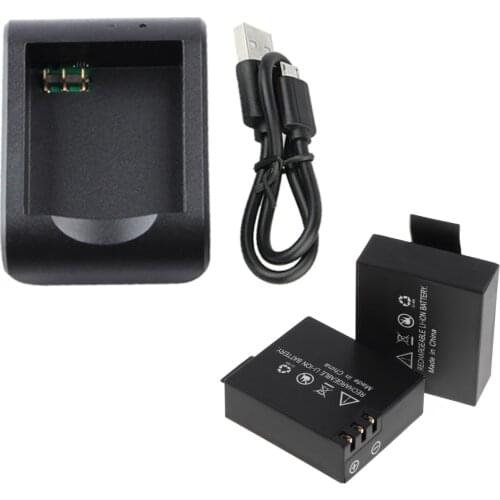 900mAh Battery and Dual USB Charger for SJCAM SJ4000, SJ5000, SJ6000, SJ7000, SJ8000, SJ9000, M10 WIFI Sports Action Camera