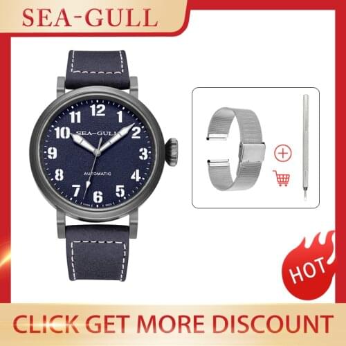 Genuine Seagull Pilot Watch for Men 2020 Leather Strap Automatic Mechanical Mens Watch Self Winding 5130 series