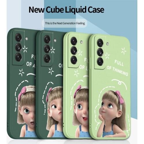 Liquid Silicone Case For Samsung Galaxy S21 S20 FE S10 Note 20 10 Camera Protective Soft Phone Back Cover On A72 A52 A42 A32