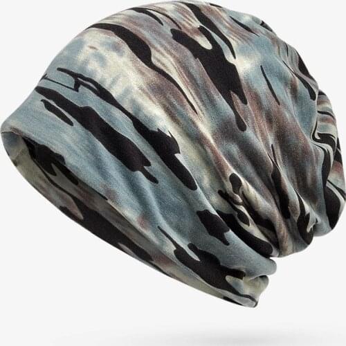 Men Women Spring Autumn Camouflage Cap Headgear Outdoor Cycling Climbing Hiking Sports Thin Breathable Cotton Elastic Hat Scarf