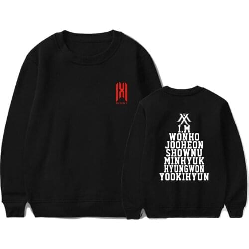 Kpop MONSTA X cotton sweaters printed sports pullover sweatshirts lovers sports outwear