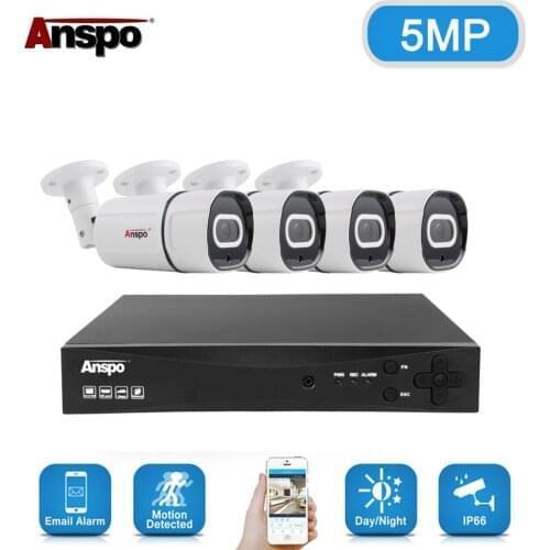 4CH 5MP Audio Record DVR Security Camera System Kit AHD Camera IR Outdoor Waterproof CCTV Video Surveillance DVR Set