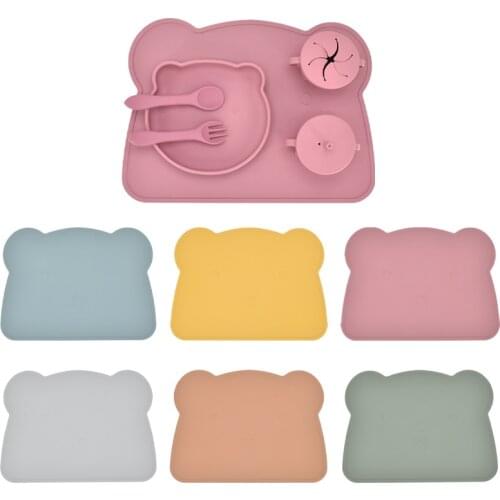 Baby Table Mat Childrens Tableware Pad Kids Silicone Cookware Infant Feeding Dining Silicone Waterproof Mat Baby Accessories