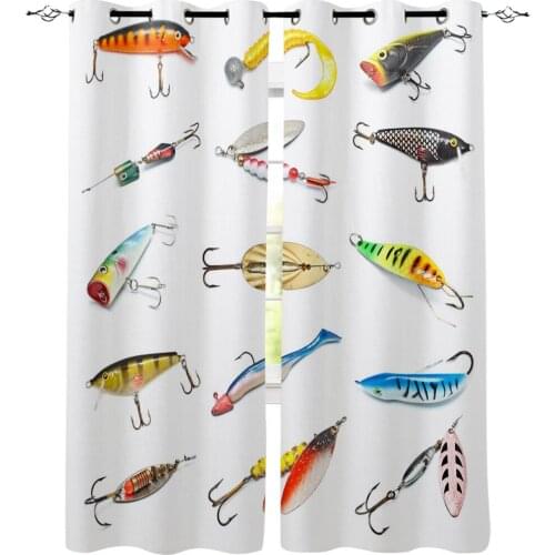 Fishing Window Curtains Home Decor Bedroom Kitchen Items Curtain Panel Curtains for Living Room