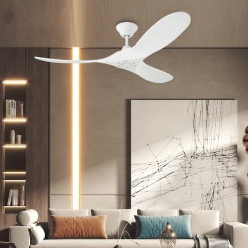 Modern White Wooden Led Dc Ceiling Fan Lamp Roof Lighting Fans For Home Bedroom Decorate Ceiling Fan Lamp With Remote Control